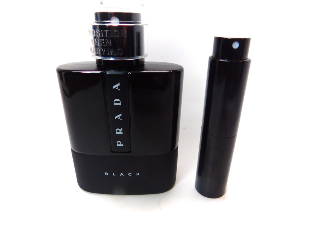 prada men's cologne black bottle