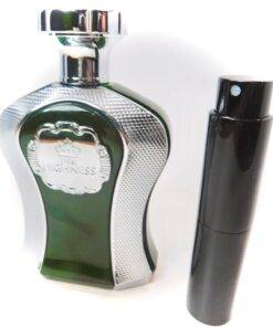 Afnan His Highness GREEN 8ml Travel Atomizer Parfum Cologne Oud Leather 12 Hours