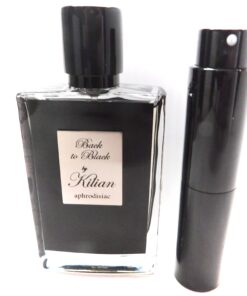 By kilian back to black aphrodisiac 8ml travel atomizer parfum perfume 15 hours
