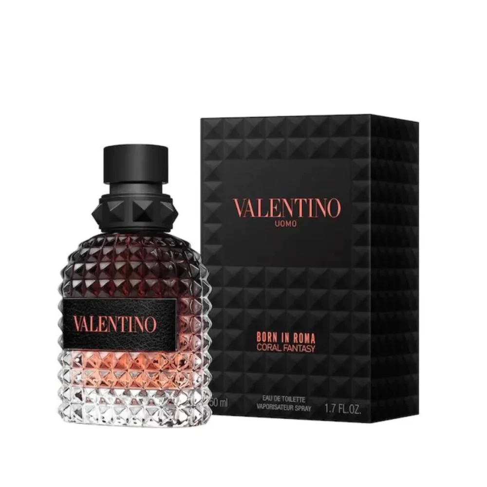 VALENTINO BORN IN ROMA CORAL FANTASY 50ML FOR MEN COLOGNE 1.7 SEALED