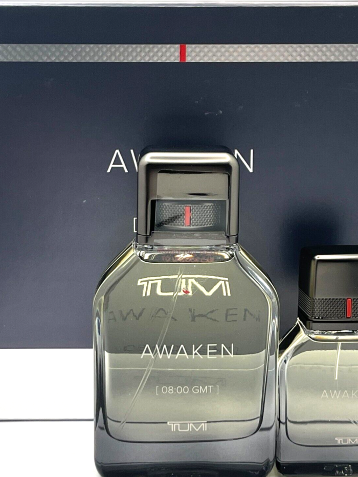 TUMI AWAKEN [ 08:00 GMT ] 2 PCS GIFT SET FOR MEN EDP 3.4 Oz and 1.0 Oz BRAND NEW