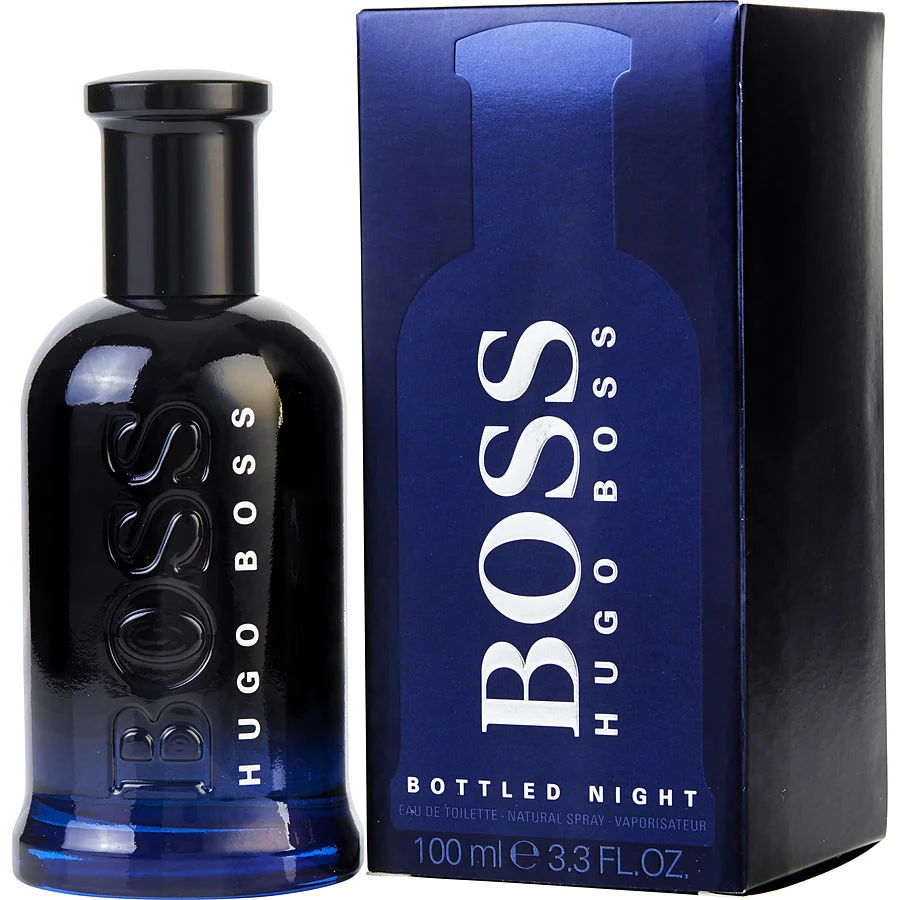 HUGO BOSS BOTTLED NIGHT 3.4 EAU DE TOILETTE SPRAY 37052352060 SEALED NEW