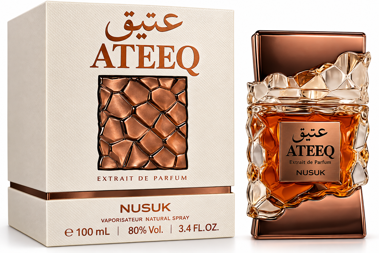 Nusuk Men's Ateeq Extrait de Parfum Spray 3.4 oz 6295151500002 100mL